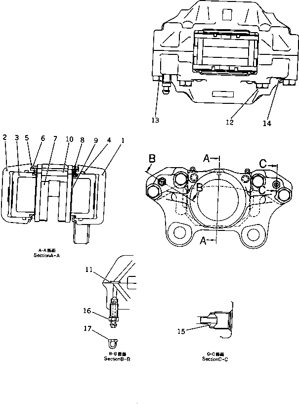 Схема запчастей Komatsu PW30T-1 - DISC ТОРМОЗ. (ЗАДН.)(№-) ПЕРЕДАЧА¤ МОСТ И ПОВОРОТН.