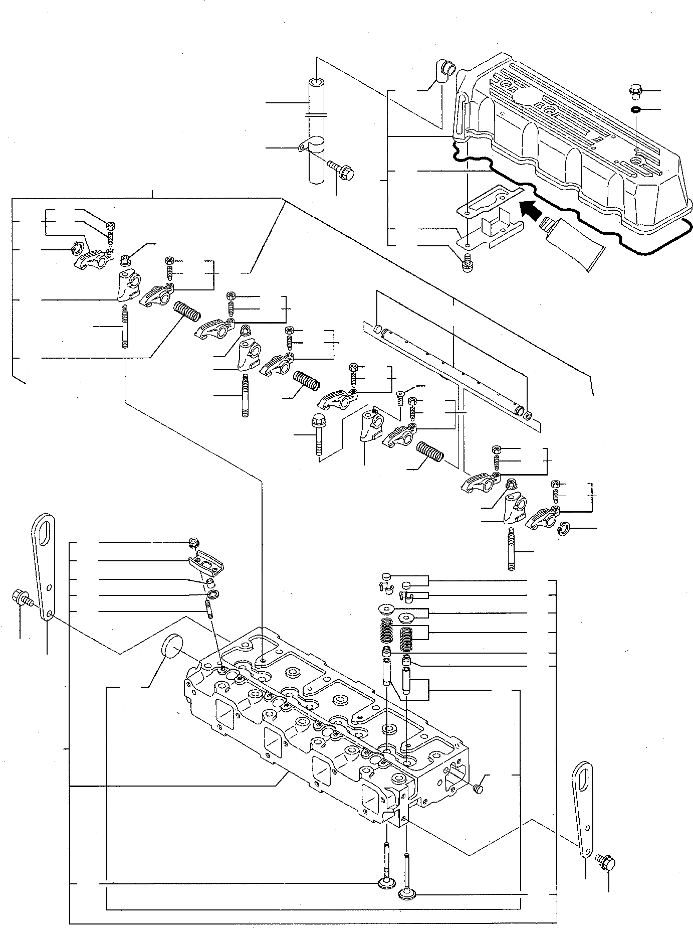 Схема запчастей Komatsu PW75-1 - ГОЛОВКА ЦИЛИНДРОВ ДВИГАТЕЛЬ