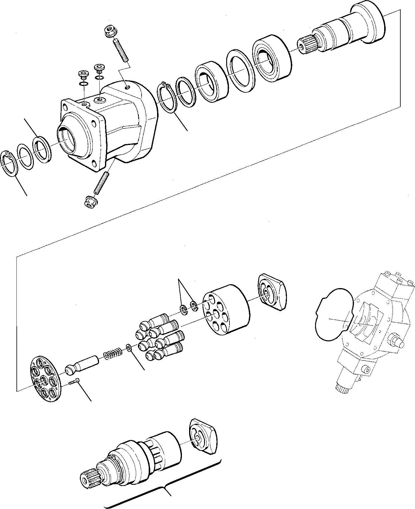 Схема запчастей Komatsu PW75-1 - МОТОР ХОДА (/) УПРАВЛ-Е РАБОЧИМ ОБОРУДОВАНИЕМ