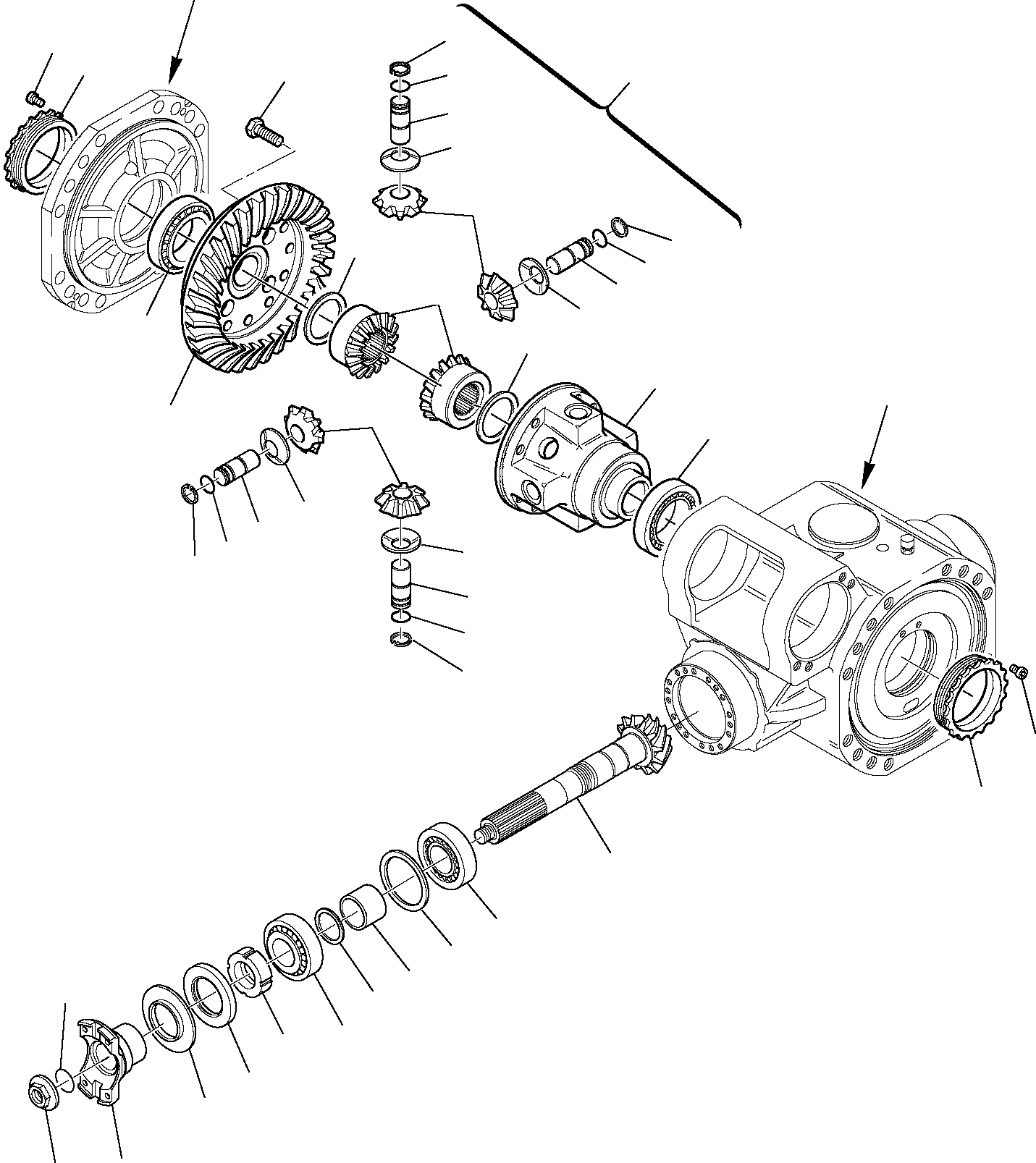 Схема запчастей Komatsu PW75R-2 - ПЕРЕДНИЙ МОСТ (/) (WS) ХОДОВАЯ