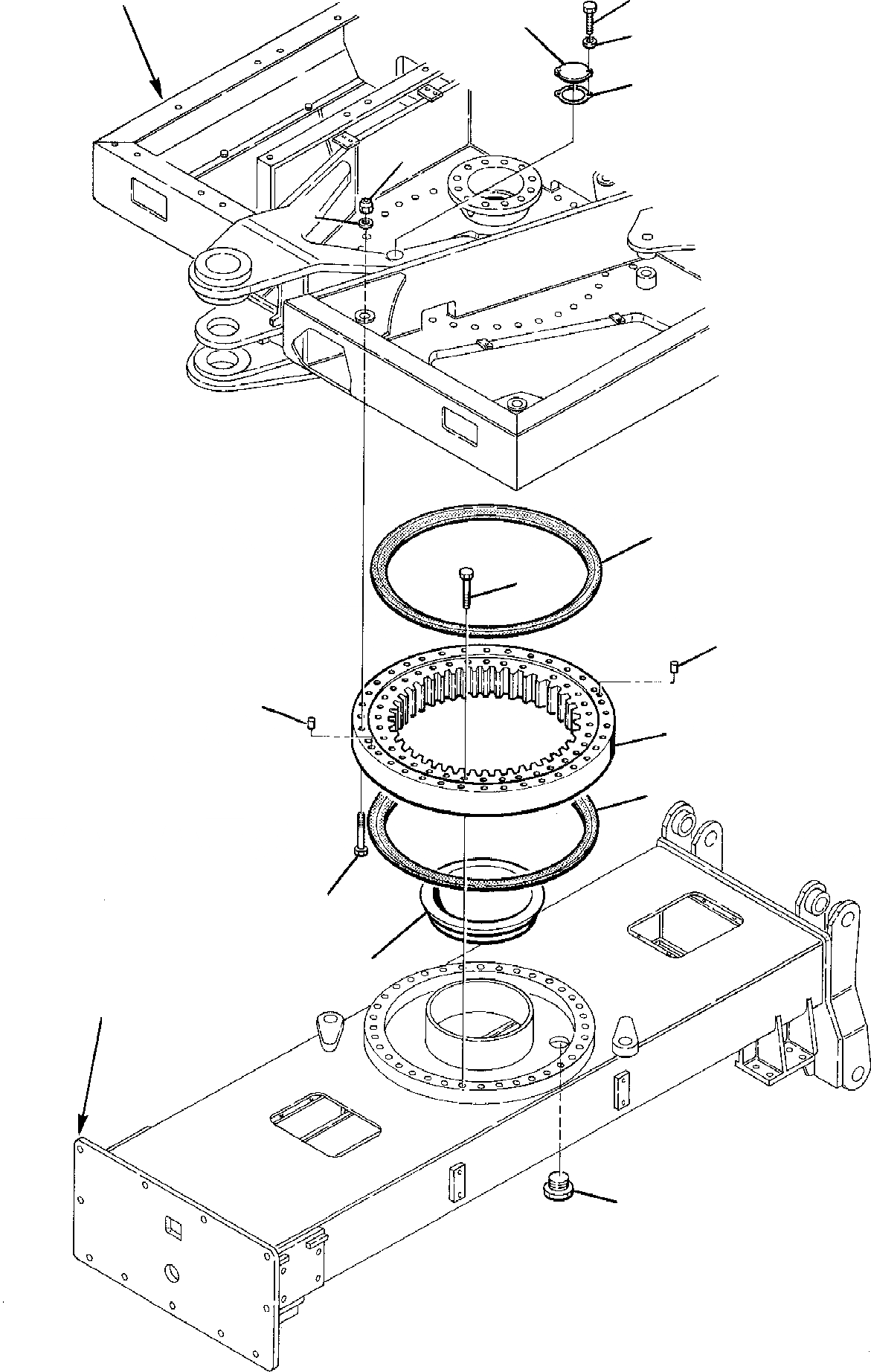 Схема запчастей Komatsu PW95-1 - CIRCLE ПОВОРОТН. КРУГ И КОНЕЧНАЯ ПЕРЕДАЧА