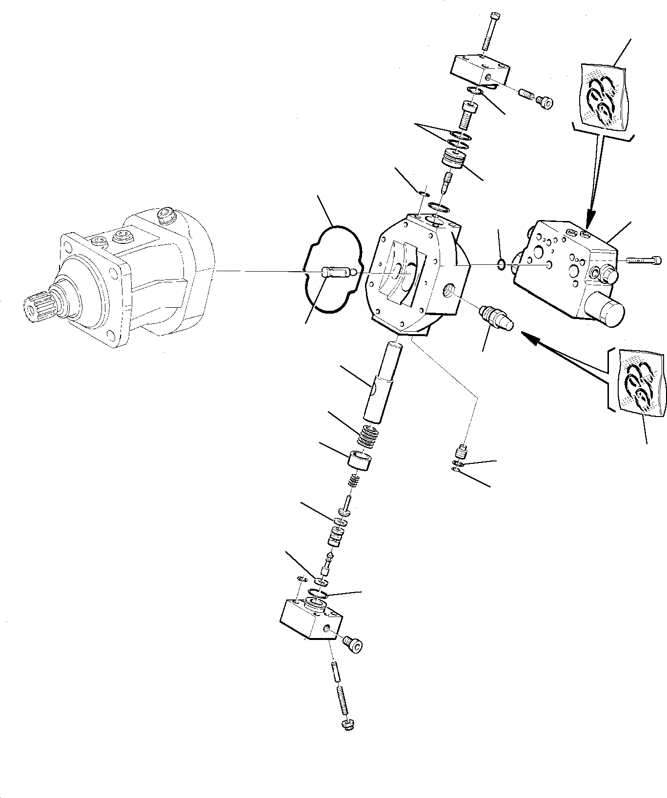 Схема запчастей Komatsu PW95-1 - МОТОР ХОДА (/) УПРАВЛ-Е РАБОЧИМ ОБОРУДОВАНИЕМ