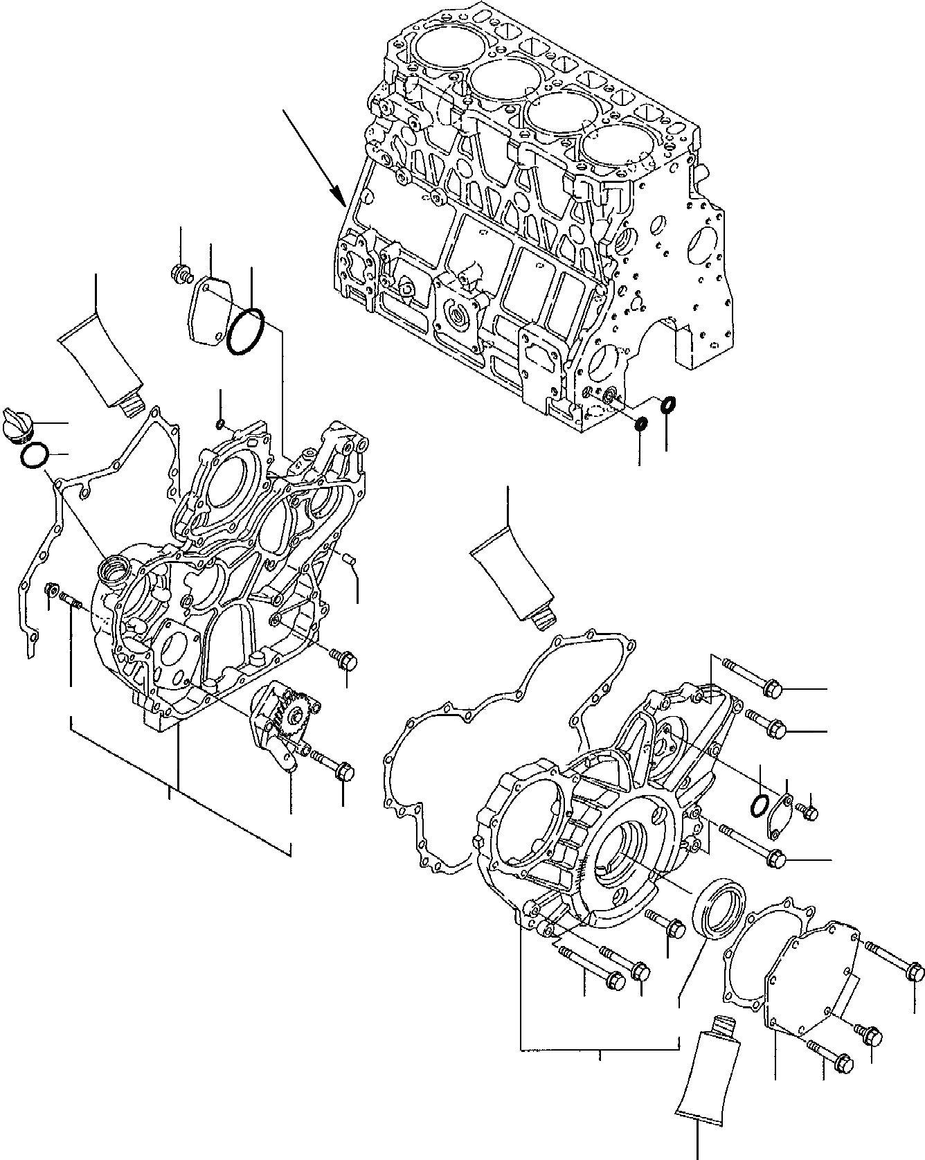 Схема запчастей Komatsu PW95R-2 - КОЖУХ ШЕСТЕРЕН. ПЕРЕДАЧИ ДВИГАТЕЛЬ