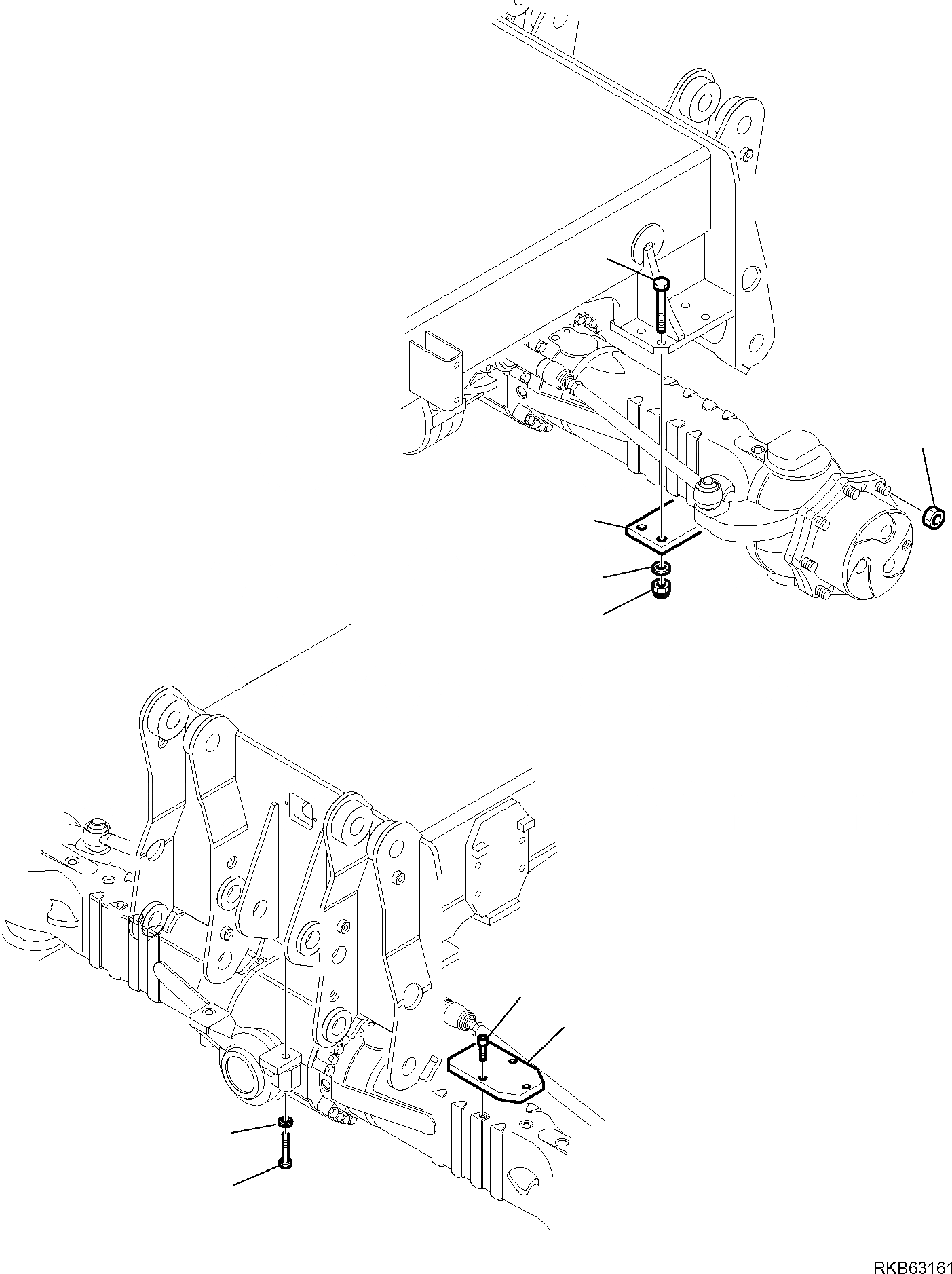 Схема запчастей Komatsu PW98MR-6 - МОСТS КРЕПЛЕНИЕ НИЖН.CARRIAGE