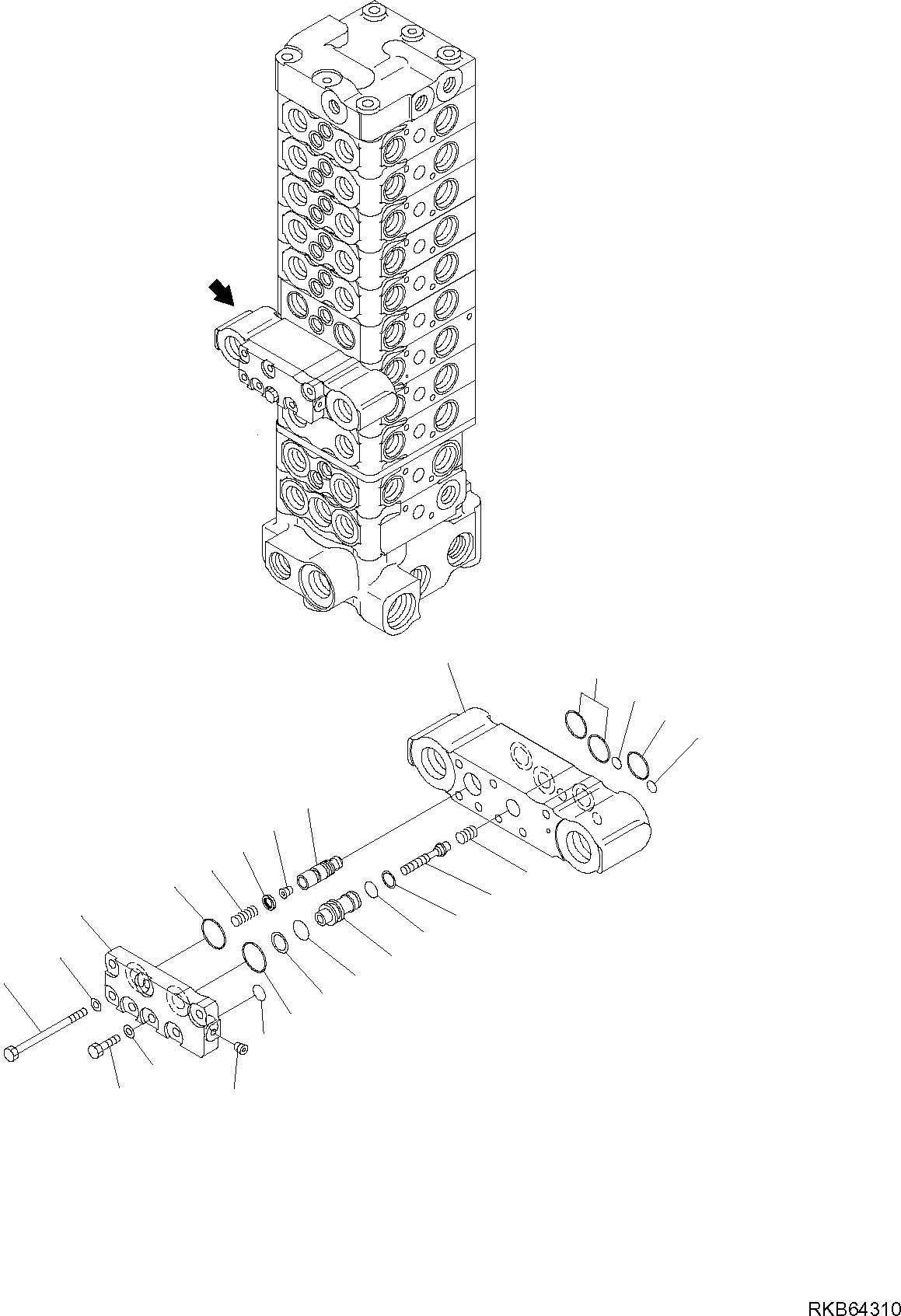 Схема запчастей Komatsu PW98MR-6 - УПРАВЛЯЮЩ. КЛАПАН (/) РАБОЧЕЕ ОБОРУДОВАНИЕ ГИДРАВЛИКА