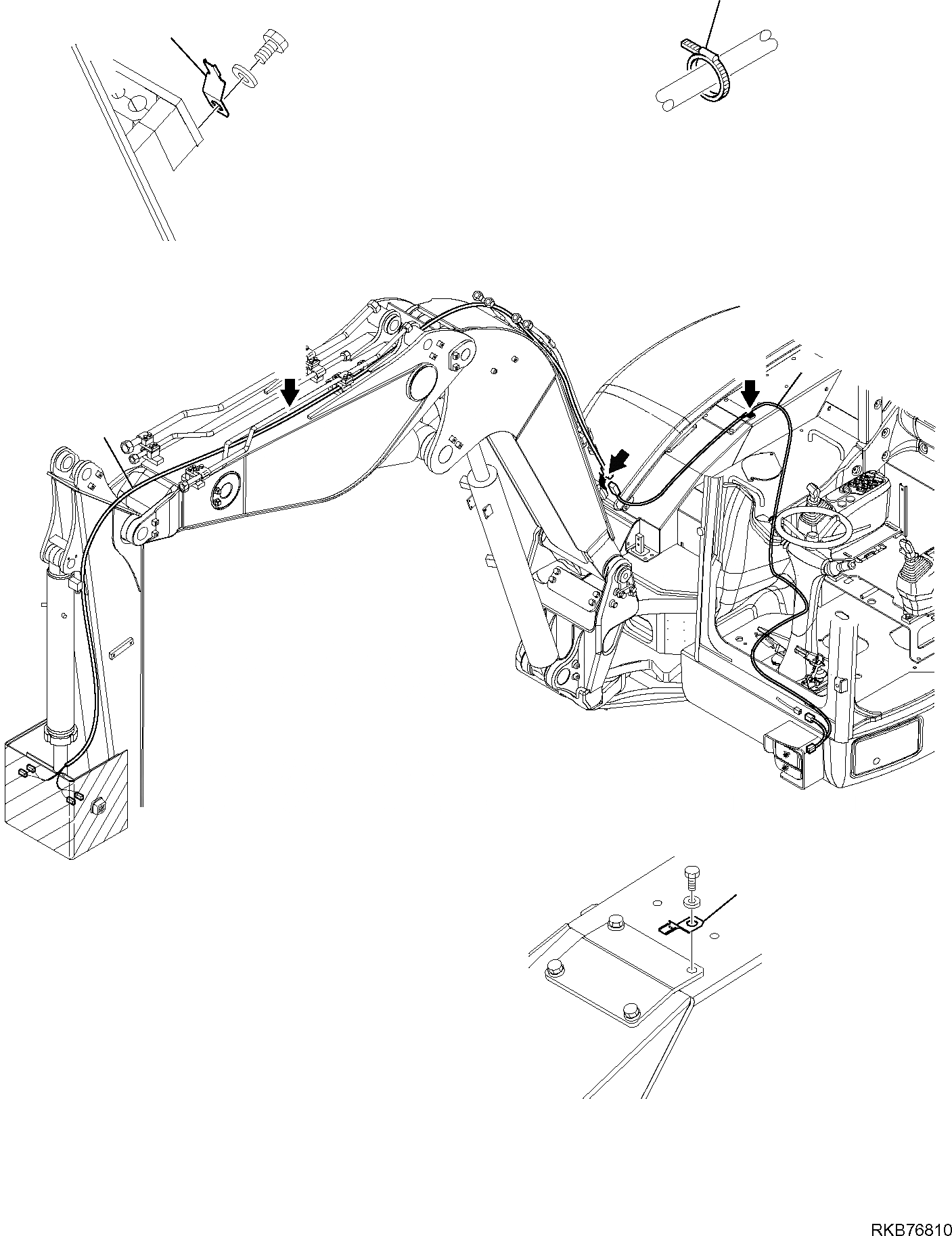 Схема запчастей Komatsu PW98MR-6 - ОБОРУД-Е ДЛЯ ДОРОЖН. ДВИЖЕН. (TUV) (/) МАРКИРОВКА