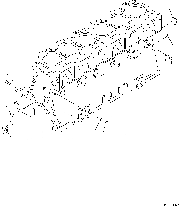 Схема запчастей Komatsu QSK19 - БЛОК ЦИЛИНДРОВ BLIND ЗАГЛУШКА ДВИГАТЕЛЬ