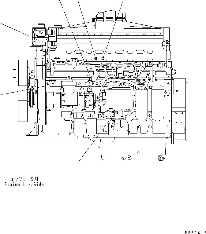 Схема запчастей Komatsu QSK19 - ПЕРЕКЛЮЧАТЕЛЬ И ДАТЧИК (PRESSURE¤ TEMPERATURE) ДВИГАТЕЛЬ