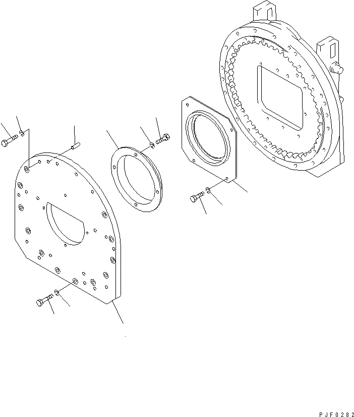 Схема запчастей Komatsu RFE252 - ВРАЩАЮЩ. ВИЛЫ (ПЕРЕДН. ПЛАСТИНА) ВРАЩАЮЩ. ВИЛЫ (ДЛЯ FREE VIEW МАЧТА)