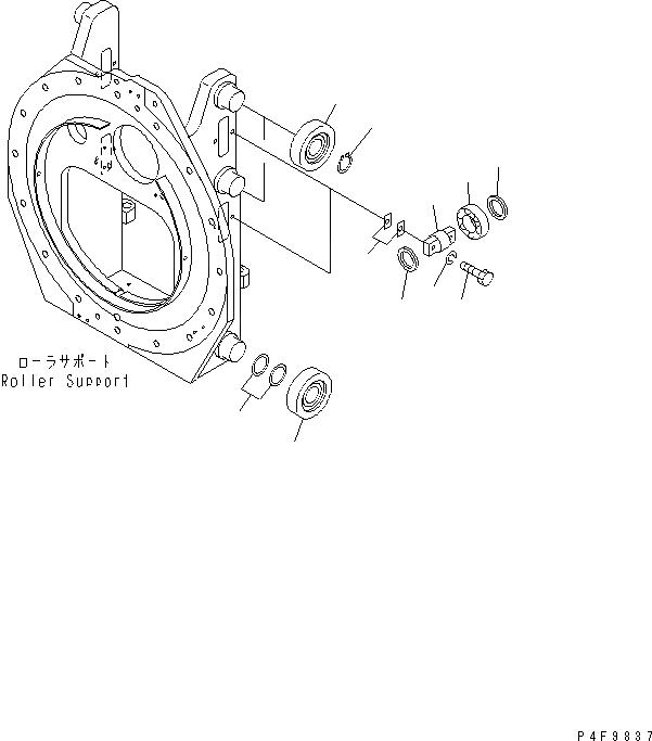 Схема запчастей Komatsu RFE458-1 - ВРАЩАЮЩ. ВИЛЫ (РОЛИК) (INTEGRAL ТИП) (ДЛЯ . TON) ВРАЩАЮЩ. ВИЛЫ (INTEGRAL ТИП) (ДЛЯ FV МАЧТА)