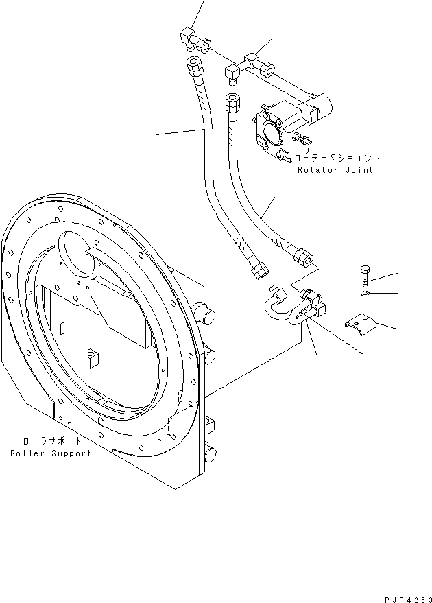 Схема запчастей Komatsu RSD157-2 - ROLL КРЕПЛЕНИЕ (INTEGRAL ТИП) (ДЛЯ ДВОЙН. ПОВОРОТН.) ТРУБЫ ROLL КРЕПЛЕНИЕ (DOBULE ПОВОРОТН. INTEGRAL ТИП) (FV)