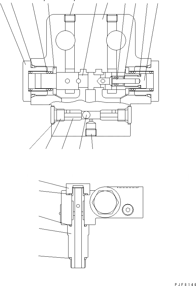 Схема запчастей Komatsu RSD157-2 - ROLL КРЕПЛЕНИЕ (INTEGRAL ТИП) (ДЛЯ ДВОЙН. ПОВОРОТН.) (ВНУТР. ЧАСТИ) COUNTER BALANCE КЛАПАН ROLL КРЕПЛЕНИЕ (DOBULE ПОВОРОТН. INTEGRAL ТИП) (FV)