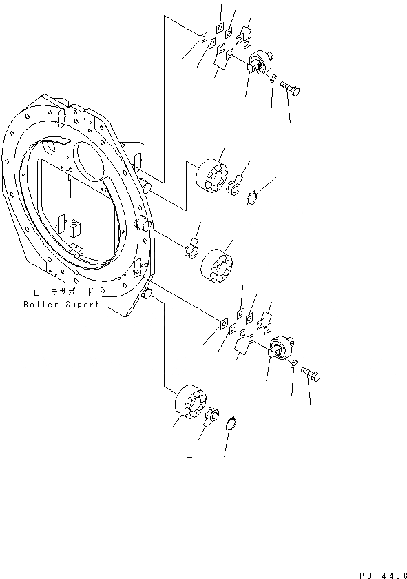 Схема запчастей Komatsu RSD303-1 - ROLL КРЕПЛЕНИЕ (INTEGRAL ТИП) (ДЛЯ ДВОЙН. ПОВОРОТН.) РОЛИК ROLL КРЕПЛЕНИЕ (DOBULE ПОВОРОТН. INTEGRAL ТИП ) (FV)