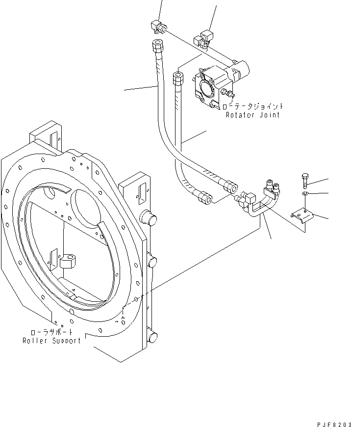 Схема запчастей Komatsu RSD304-2 - ROLL КРЕПЛЕНИЕ (INTEGRAL ТИП) (ДЛЯ ДВОЙН. ПОВОРОТН.) ТРУБЫ (COMMON) ROLL КРЕПЛЕНИЕ (DOBULE ПОВОРОТН. INTEGRAL ТИП ) (FV)