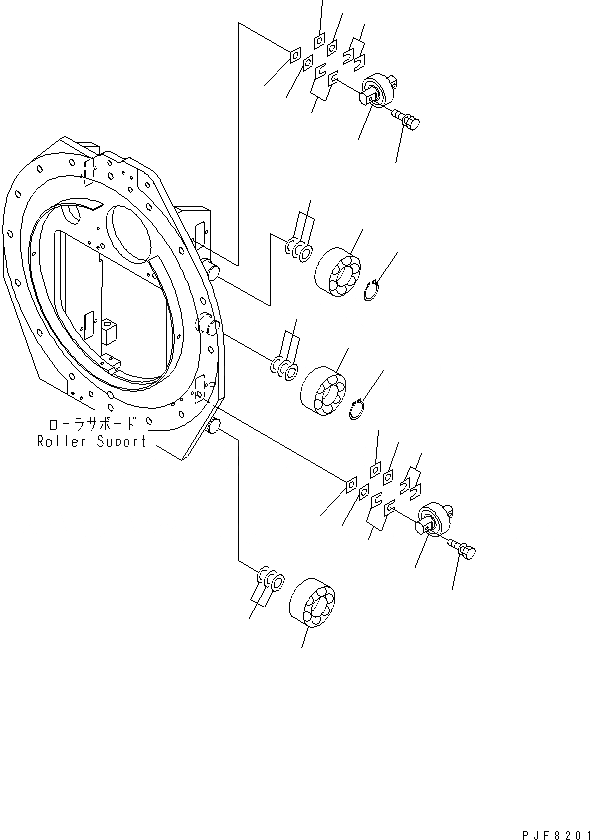 Схема запчастей Komatsu RSD304-2 - ROLL КРЕПЛЕНИЕ (INTEGRAL ТИП) (ДЛЯ ДВОЙН. ПОВОРОТН.) РОЛИК ROLL КРЕПЛЕНИЕ (DOBULE ПОВОРОТН. INTEGRAL ТИП ) (FV)