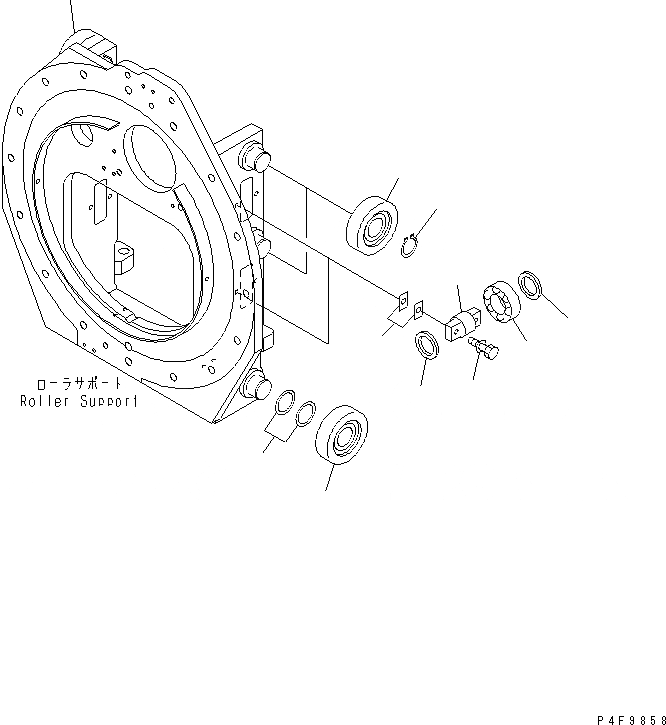 Схема запчастей Komatsu RSD409-1 - ROLL КРЕПЛЕНИЕ (РОЛИК) (INTEGRAL ТИП) (ДЛЯ ДВОЙН. ПОВОРОТН.) ROLL КРЕПЛЕНИЕ(DOBULE ПОВОРОТН.-INTEGRAL ТИП) (FV МАЧТА)