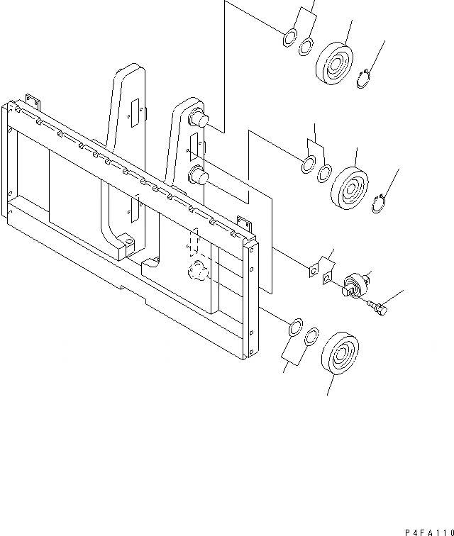 Схема запчастей Komatsu RSD459-1 - ROLL КРЕПЛЕНИЕ (РОЛИК) (КРЮК ТИП) (ДЛЯ ДВОЙН. ПОВОРОТН.) (ДЛЯ TFV МАЧТА) ROLL КРЕПЛЕНИЕ(D/S КРЮК ТИП) (EXCLUSIVE ЧАСТИ ДЛЯ TFV МАЧТА)