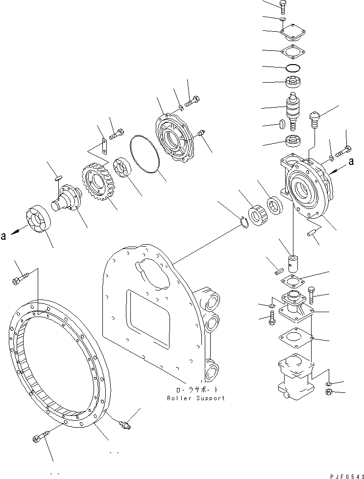 Схема запчастей Komatsu RSE156-1 - ROLL КРЕПЛЕНИЕ (WORM ПРИВОД) ROLL КРЕПЛЕНИЕ (ДЛЯ FREE VIEW МАЧТА)