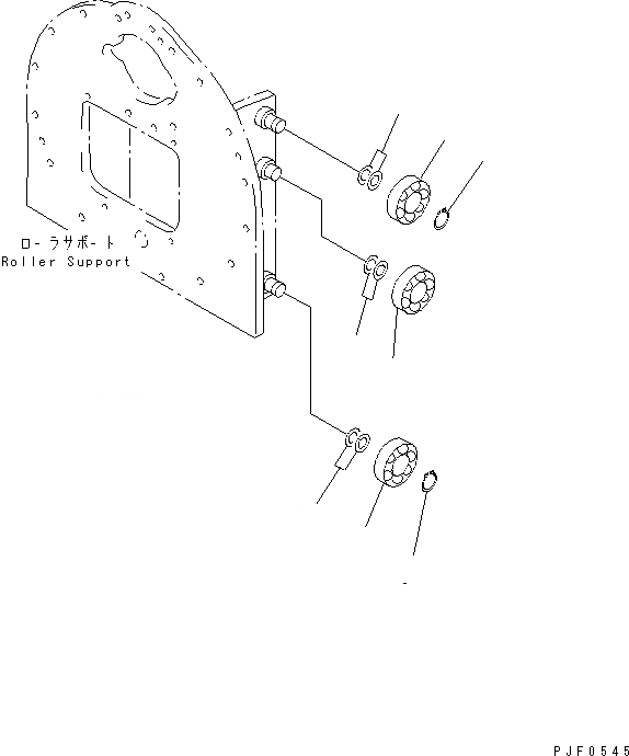 Схема запчастей Komatsu RSE156-1 - ROLL КРЕПЛЕНИЕ (РОЛИК) ROLL КРЕПЛЕНИЕ (ДЛЯ FREE VIEW МАЧТА)