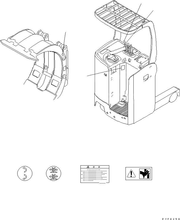 Схема запчастей Komatsu RSE157-1-AR - ROLL КРЕПЛЕНИЕ (ТАБЛИЧКИS) (ДЛЯ T AR-) (ДЛЯ /7) ROLL КРЕПЛЕНИЕ (S/ПОВОРОТН. КРЮК ТИП) (FV МАЧТА¤MM FL/FV) (REACH)