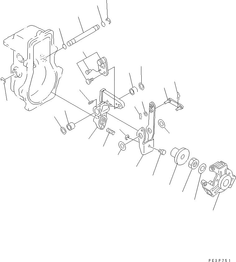 Схема запчастей Komatsu S3D84E-3A - ТОПЛ. НАСОС (РЕГУЛЯТОР) (/) (ВНУТР. ЧАСТИ) ДВИГАТЕЛЬ