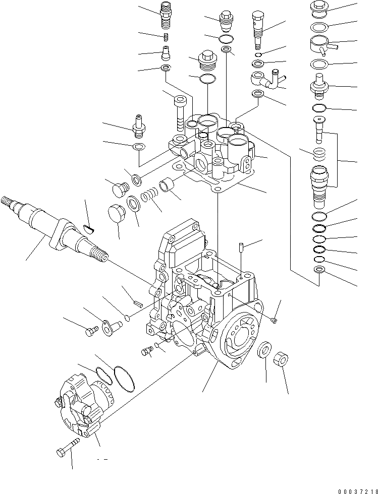 Схема запчастей Komatsu S3D84E-5P-BA - ТОПЛ. НАСОС (ВНУТР. ЧАСТИ) (НАСОС) ДВИГАТЕЛЬ