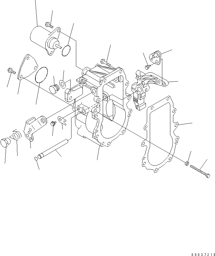 Схема запчастей Komatsu S3D84E-5P-BA - ТОПЛ. НАСОС (ВНУТР. ЧАСТИ) (РЕГУЛЯТОР) ДВИГАТЕЛЬ