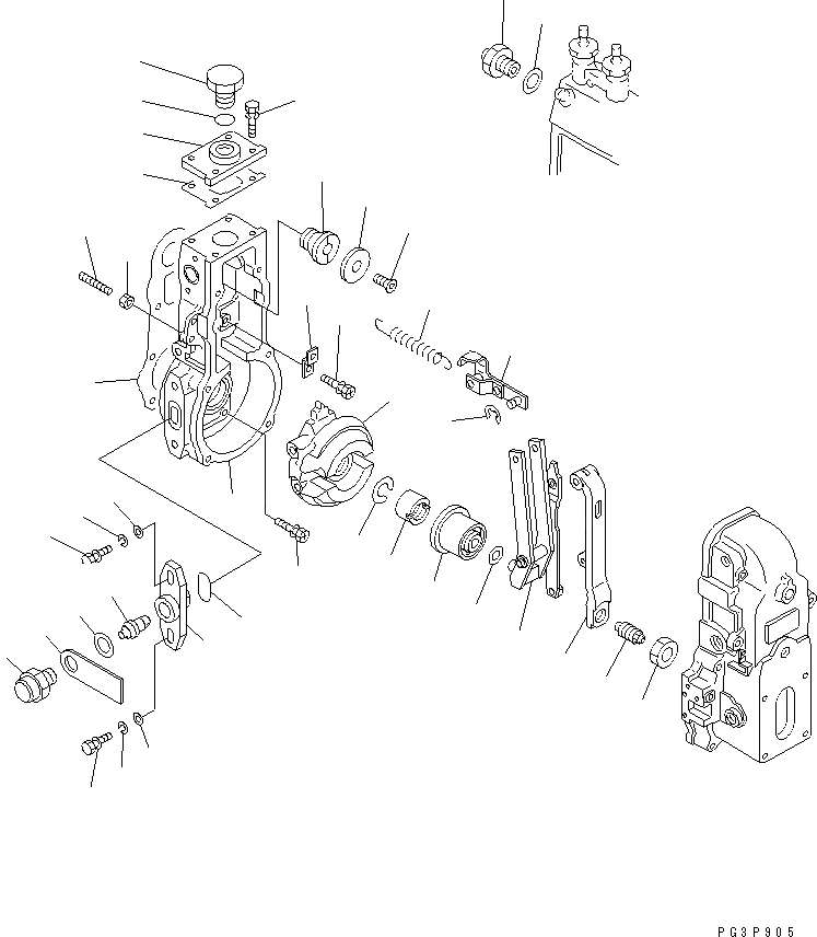 Схема запчастей Komatsu S4D102E-1E-Z - ТОПЛ. НАСОС (РЕГУЛЯТОР) (/) (ВНУТР. ЧАСТИ)(№798-) ДВИГАТЕЛЬ