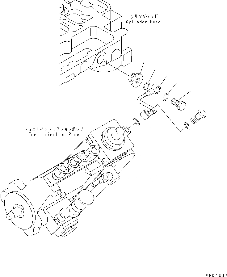 Схема запчастей Komatsu S4D102E-1E-Z - ТРУБКА (ФОРСИР.)(№-) ДВИГАТЕЛЬ