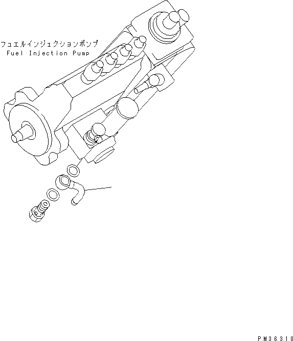 Схема запчастей Komatsu S4D102E-1E-Z - ТОПЛИВН. ВХОДН. СОЕД-Е ДВИГАТЕЛЬ