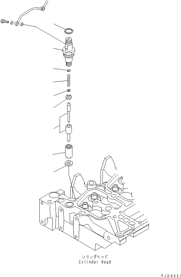 Схема запчастей Komatsu S4D102E-1E-Z - ФОРСУНКА(№77-) ДВИГАТЕЛЬ