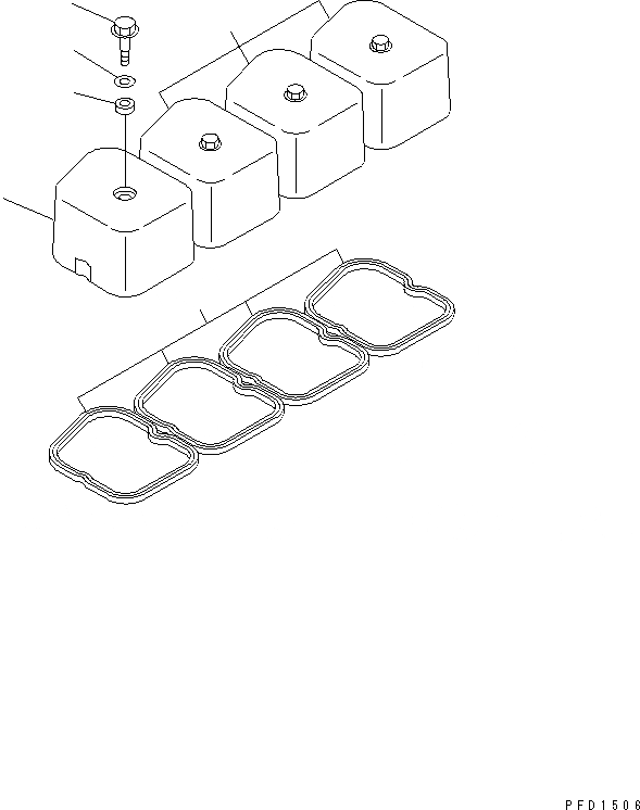 Схема запчастей Komatsu S4D102E-1V - КРЫШКА ГОЛОВКИ(№7-) ДВИГАТЕЛЬ