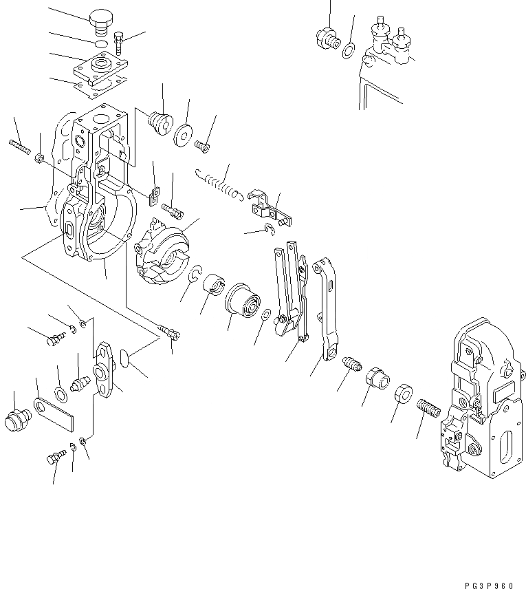 Схема запчастей Komatsu S4D102E-1J - ТОПЛ. НАСОС (РЕГУЛЯТОР) (/) (ВНУТР. ЧАСТИ)(№-) ДВИГАТЕЛЬ