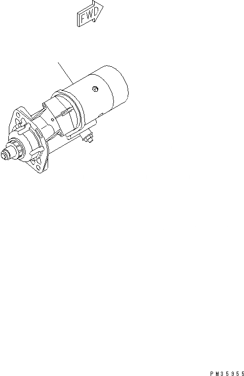 Схема запчастей Komatsu S4D102E-1E-A - СТАРТЕР (.KW)(№-) ДВИГАТЕЛЬ