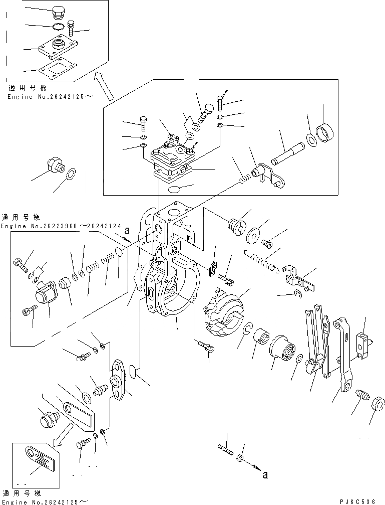 Схема запчастей Komatsu S4D102E-1F-US - ТОПЛ. НАСОС (РЕГУЛЯТОР) (/) (ВНУТР. ЧАСТИ)(№9-) ДВИГАТЕЛЬ