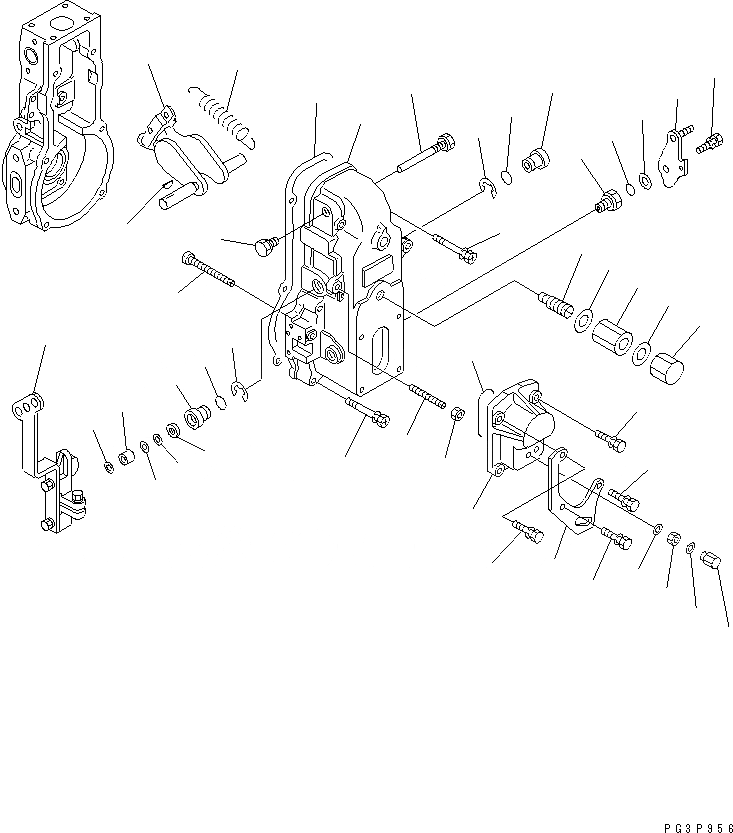 Схема запчастей Komatsu S4D102E-1F-US - ТОПЛ. НАСОС (РЕГУЛЯТОР) (/) (ВНУТР. ЧАСТИ)(№9-) ДВИГАТЕЛЬ