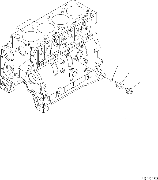 Схема запчастей Komatsu S4D102E-1X - МАСЛ. PRESSURE ПЕРЕКЛЮЧАТЕЛЬ(№-) ДВИГАТЕЛЬ