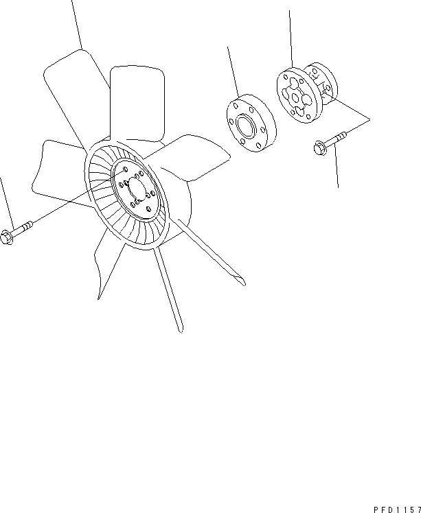 Схема запчастей Komatsu S4D102E-1H-SN - ВЕНТИЛЯТОР ОХЛАЖДЕНИЯ(№9-) ДВИГАТЕЛЬ