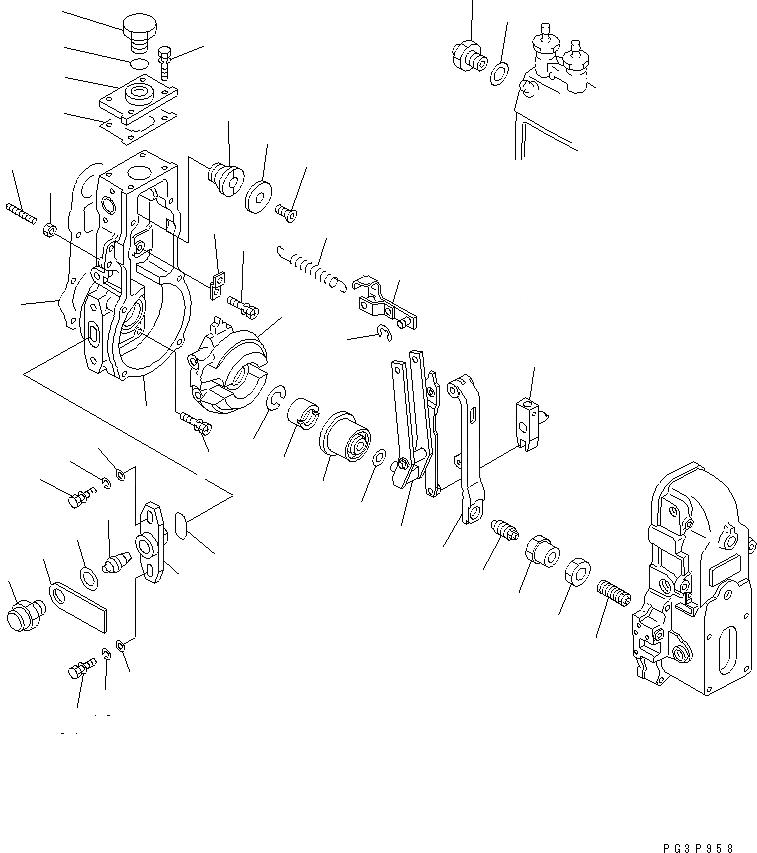 Схема запчастей Komatsu S4D102E-1J - ТОПЛ. НАСОС (РЕГУЛЯТОР) (/) (ВНУТР. ЧАСТИ)(№-) ДВИГАТЕЛЬ