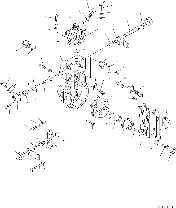 Схема запчастей Komatsu S4D102E-1E-2 - ТОПЛ. НАСОС (РЕГУЛЯТОР) (/) (ВНУТР. ЧАСТИ)(№-) ДВИГАТЕЛЬ