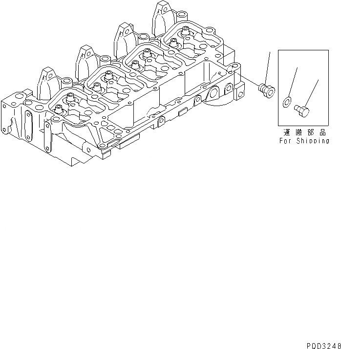 Схема запчастей Komatsu S4D102E-1L - ДАТЧИК ТЕМПЕРАТУРЫ ВОДЫ ПАТРУБОК(№77-) ДВИГАТЕЛЬ