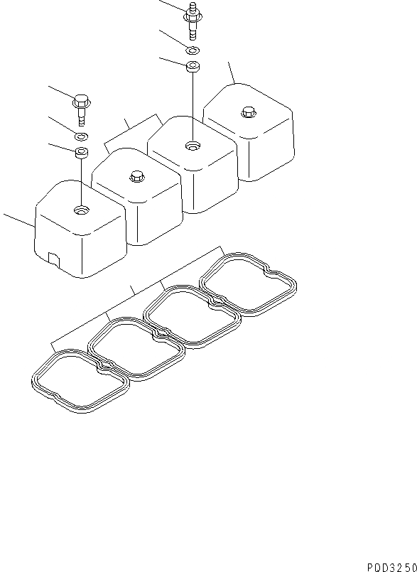 Схема запчастей Komatsu S4D102E-1L - КРЫШКА ГОЛОВКИ(№77-) ДВИГАТЕЛЬ