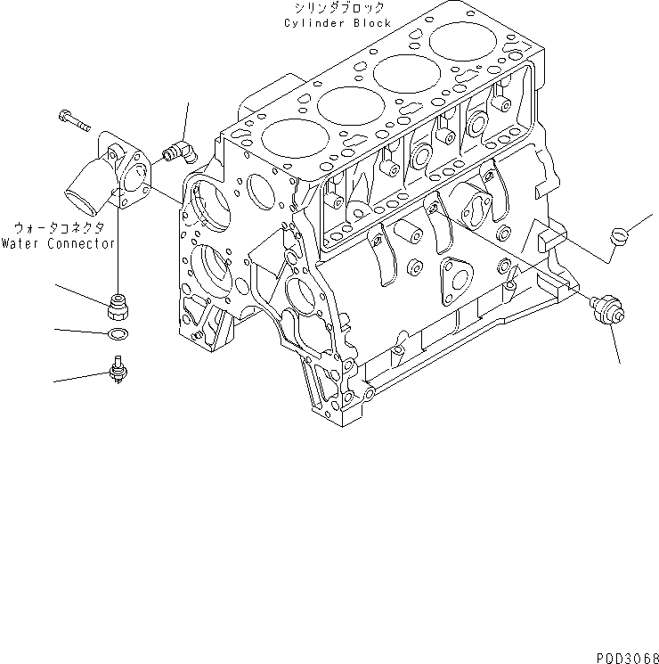 Схема запчастей Komatsu S4D102E-1H-WR - МАСЛ. ПЕРЕКЛЮЧАТЕЛЬ ДАВЛЕНИЯAND ДАТЧИК ТЕМПЕРАТУРЫ ВОДЫ (С 9A ГЕНЕРАТОР)(№9-) ДВИГАТЕЛЬ