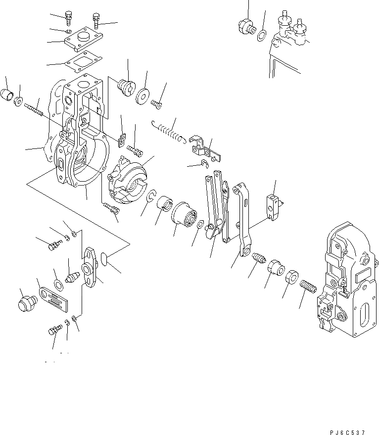 Схема запчастей Komatsu S4D102E-1J-2 - ТОПЛ. НАСОС (РЕГУЛЯТОР) (/) (ВНУТР. ЧАСТИ)(№-) ДВИГАТЕЛЬ