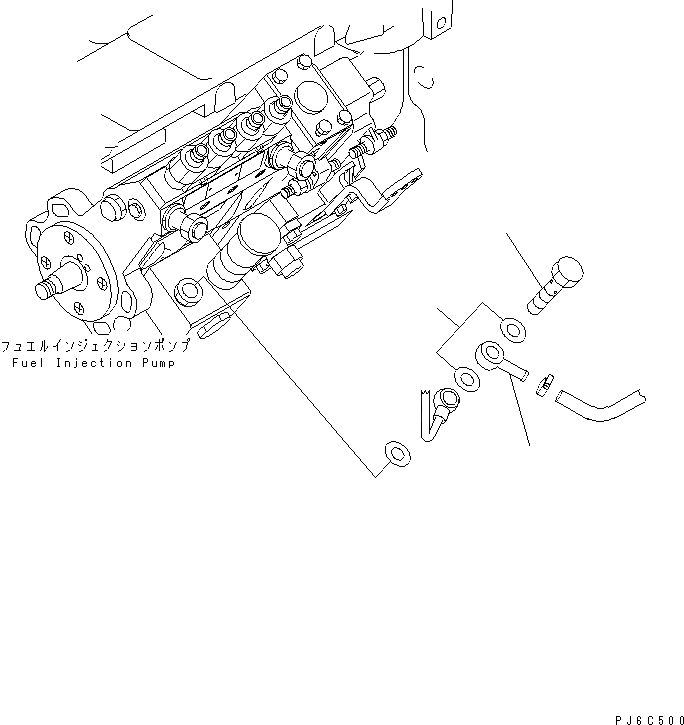 Схема запчастей Komatsu S4D102E-1J-2 - НАСОС ПОДКАЧКИ ТОПЛИВА(№8-) ДВИГАТЕЛЬ