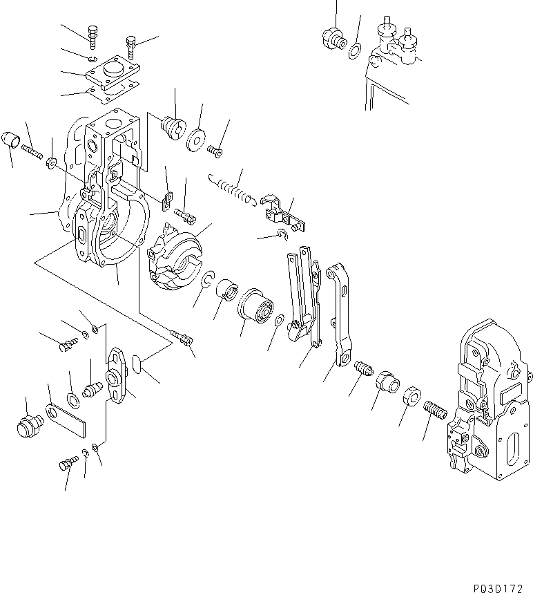 Схема запчастей Komatsu S4D102E-1K-2 - ТОПЛ. НАСОС (РЕГУЛЯТОР) (/) (ДЛЯ ОГРАНИЧЕНИЯ ПО ВЫБРОСУ ЕВРОП.) (ВНУТР. ЧАСТИ)(№-) ДВИГАТЕЛЬ