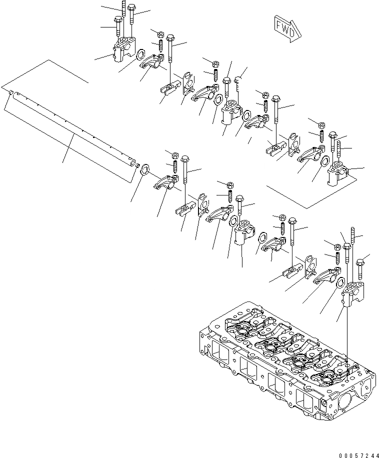 Схема запчастей Komatsu S4D84E-5P-BA - КОРОМЫСЛО ДВИГАТЕЛЬ