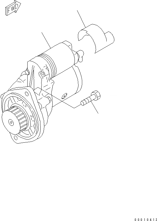 Схема запчастей Komatsu S4D84E-5P-BA - СТАРТЕР И КРЕПЛЕНИЕ ДВИГАТЕЛЬ