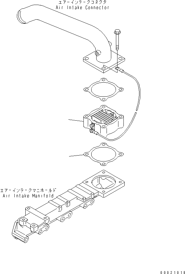 Схема запчастей Komatsu S4D95LE-3C-2M - RIBBON ОБОГРЕВАТЕЛЬ.(№-) ДВИГАТЕЛЬ