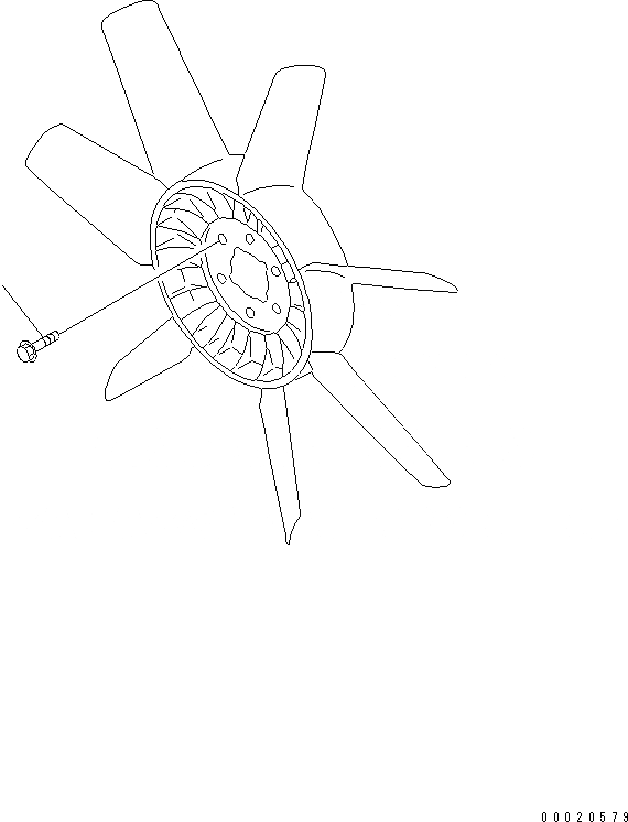 Схема запчастей Komatsu S4D95LE-3B-2M - ВЕНТИЛЯТОР ОХЛАЖДЕНИЯ БОЛТ(№-) ДВИГАТЕЛЬ
